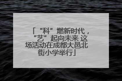 “科”燃新时代，“艺”起向未来 这场活动在成都大邑北街小学举行