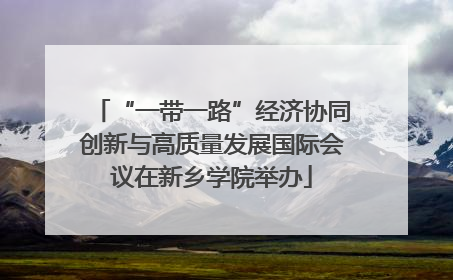 “一带一路”经济协同创新与高质量发展国际会议在新乡学院举办
