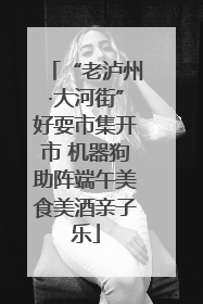 “老泸州·大河街”好耍市集开市 机器狗助阵端午美食美酒亲子乐