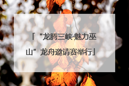 “龙腾三峡·魅力巫山”龙舟邀请赛举行