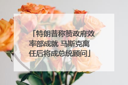 特朗普称赞政府效率部成就 马斯克离任后将成总统顾问