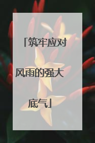 筑牢应对风雨的强大底气