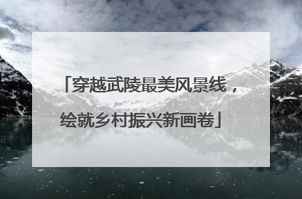 穿越武陵最美风景线，绘就乡村振兴新画卷