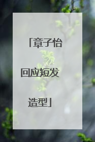 章子怡回应短发造型