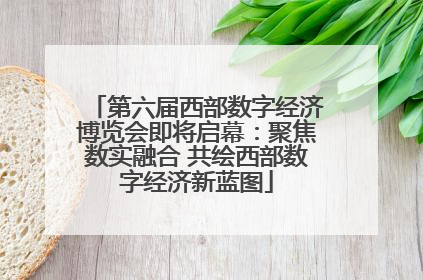 第六届西部数字经济博览会即将启幕：聚焦数实融合 共绘西部数字经济新蓝图