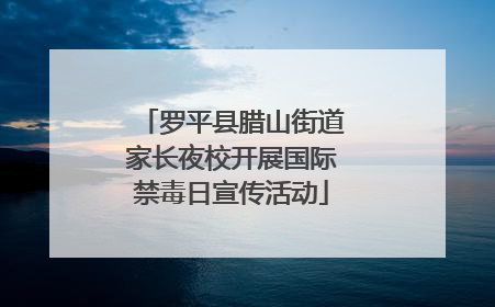 罗平县腊山街道家长夜校开展国际禁毒日宣传活动