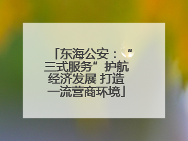 东海公安：“三式服务”护航经济发展 打造一流营商环境
