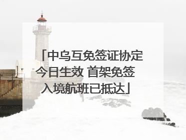 中乌互免签证协定今日生效 首架免签入境航班已抵达