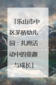 乐山市中区茅桥幼儿园：扎辫活动中的童趣与成长