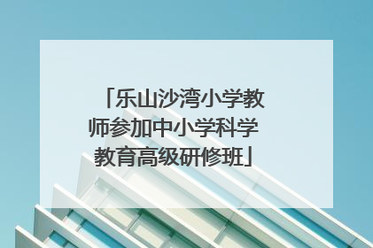 乐山沙湾小学教师参加中小学科学教育高级研修班