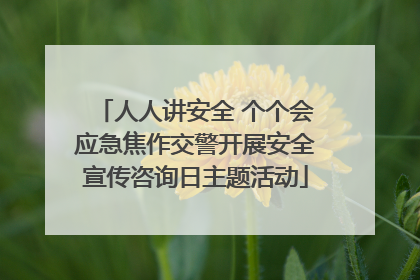 人人讲安全 个个会应急焦作交警开展安全宣传咨询日主题活动