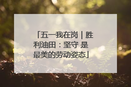 五一我在岗｜胜利油田：坚守 是最美的劳动姿态