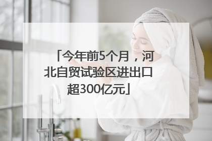 今年前5个月，河北自贸试验区进出口超300亿元