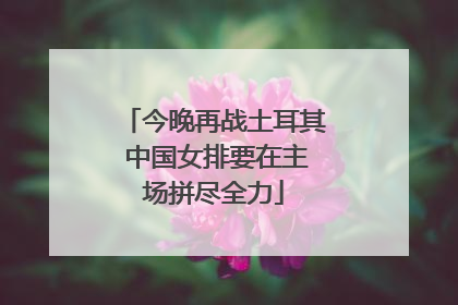 今晚再战土耳其 中国女排要在主场拼尽全力