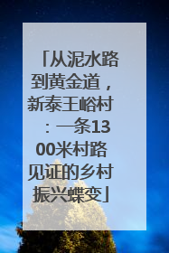 从泥水路到黄金道，新泰王峪村：一条1300米村路见证的乡村振兴蝶变
