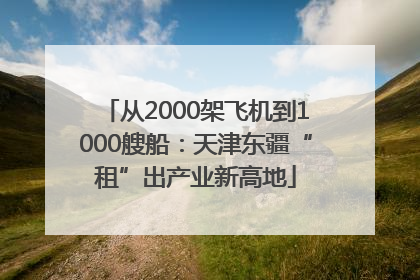 从2000架飞机到1000艘船：天津东疆“租”出产业新高地