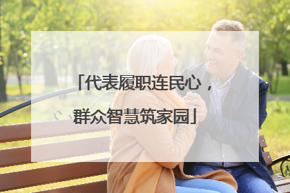 代表履职连民心，群众智慧筑家园
