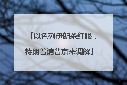 以色列伊朗杀红眼，特朗普请普京来调解