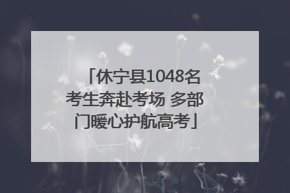 休宁县1048名考生奔赴考场 多部门暖心护航高考