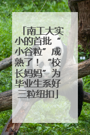 南工大实小的首批“小谷粒”成熟了！“校长妈妈”为毕业生系好三粒纽扣