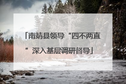 南靖县领导“四不两直”深入基层调研督导