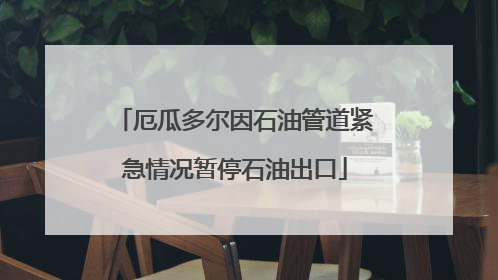 厄瓜多尔因石油管道紧急情况暂停石油出口