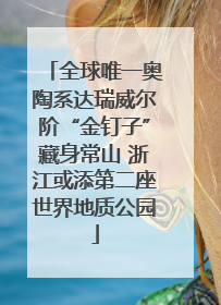 全球唯一奥陶系达瑞威尔阶“金钉子”藏身常山 浙江或添第二座世界地质公园