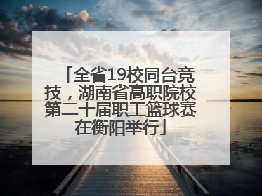 全省19校同台竞技，湖南省高职院校第二十届职工篮球赛在衡阳举行