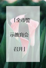 全市警示教育会召开
