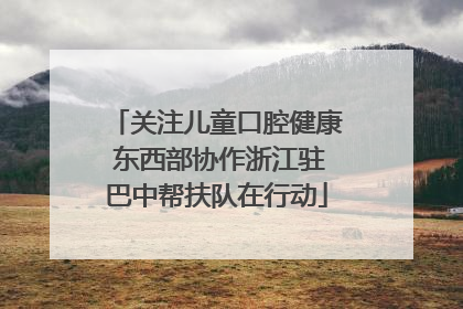 关注儿童口腔健康 东西部协作浙江驻巴中帮扶队在行动