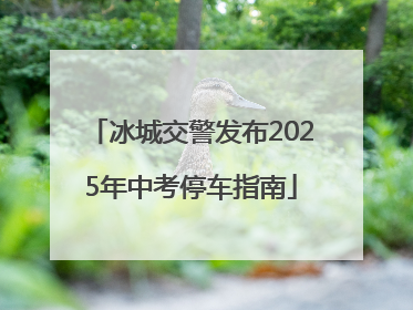 冰城交警发布2025年中考停车指南
