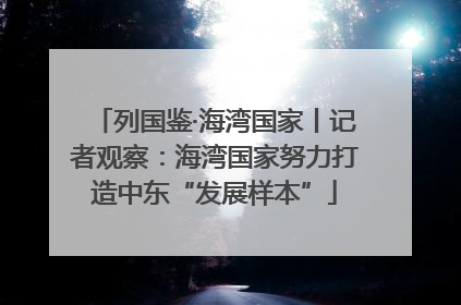 列国鉴·海湾国家丨记者观察：海湾国家努力打造中东“发展样本”