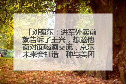 刘强东：进军外卖前就告诉了王兴，想邀他面对面喝酒交流，京东未来会打造一种与美团不同的商业模式