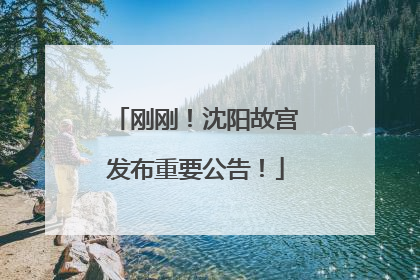 刚刚！沈阳故宫发布重要公告！
