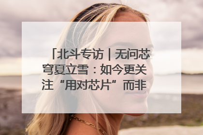 北斗专访｜无问芯穹夏立雪：如今更关注“用对芯片”而非“用贵芯片”
