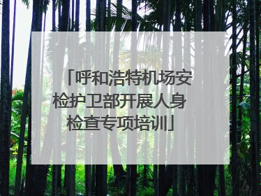 呼和浩特机场安检护卫部开展人身检查专项培训