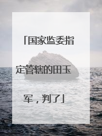 国家监委指定管辖的田玉军，判了