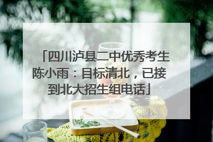 四川泸县二中优秀考生陈小雨：目标清北，已接到北大招生组电话