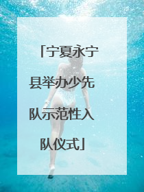 宁夏永宁县举办少先队示范性入队仪式