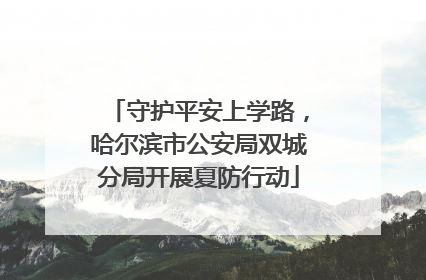 守护平安上学路，哈尔滨市公安局双城分局开展夏防行动