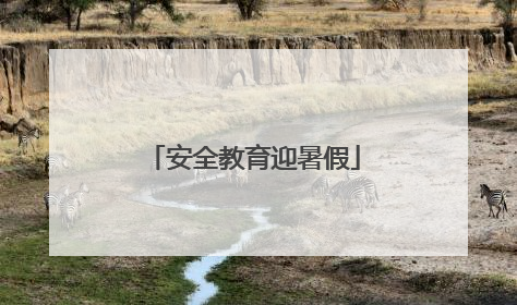 安全教育迎暑假
