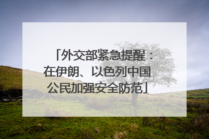 外交部紧急提醒：在伊朗、以色列中国公民加强安全防范