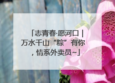 志青春·愿河口｜万水千山“粽”有你，情系外卖员~