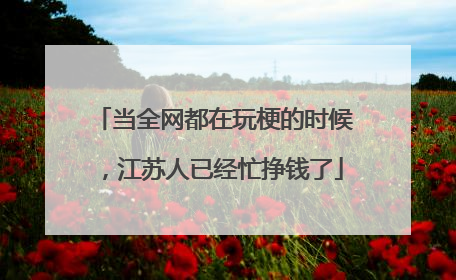 当全网都在玩梗的时候，江苏人已经忙挣钱了