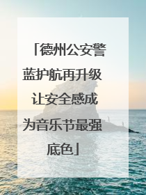 德州公安警蓝护航再升级 让安全感成为音乐节最强底色