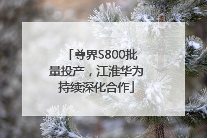 尊界S800批量投产，江淮华为持续深化合作
