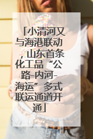 小清河又与海港联动，山东首条化工品“公路-内河-海运”多式联运通道开通