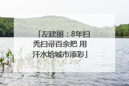 左建丽：8年扫秃扫帚百余把 用汗水给城市添彩