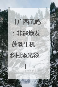 广西武鸣：非遗焕发蓬勃生机 乡村添光彩