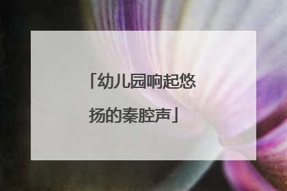 幼儿园响起悠扬的秦腔声
